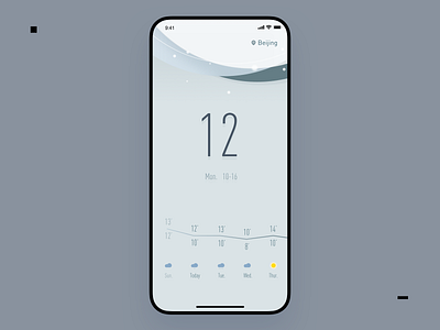 weather app appdesign clean design ui weather webdesign