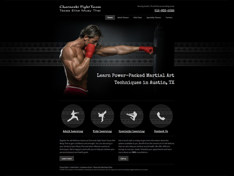 Martial art website by Amarnath G on Dribbble