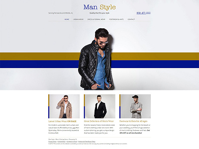 Fashion Website classic fashion graphic design man style ui design web design