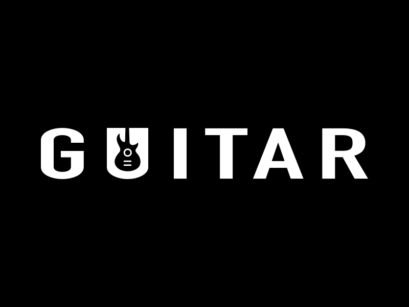 Guitar typography by Amarnath G on Dribbble