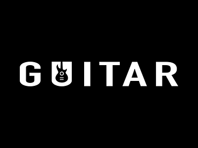 Guitar typography creative design guitar typography