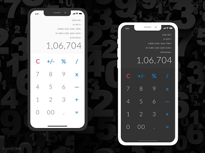 Dailyui 004 | Calculator 004 app calculator challange dailyui design iphone ui