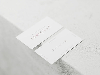 Jamie Kay Business Card Design branding business card business card design business card mockup design jamie kay logo logo design branding minimal typography