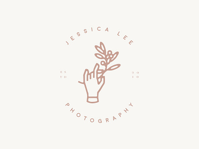 Jessica Lee Photography design floral illustration logo minimal typography