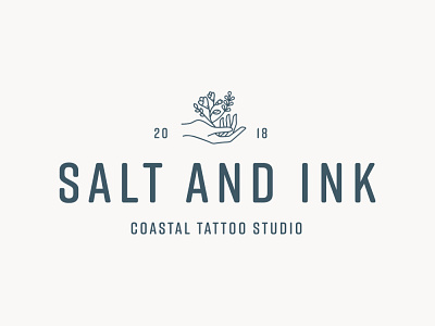 Salt and Ink Tattoo Studio Logo branding design floral florist illustration logo minimal tattoo tattoo artist typography