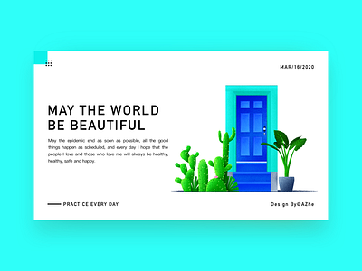 May the world be beautiful design illustration ui