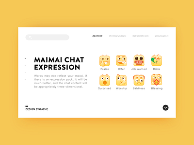 Chat expression design illustration ui