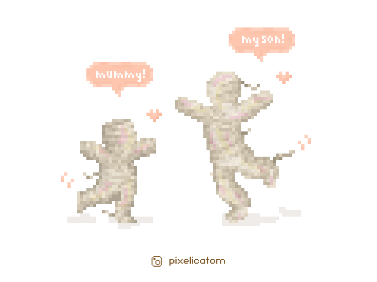 Mummy Puns Pixel Art by Pixelic Atom on Dribbble