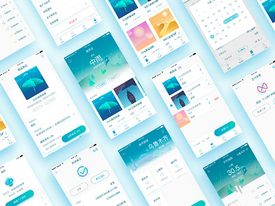 Weather insurance app card illustrations insurance mall sketch ui weather