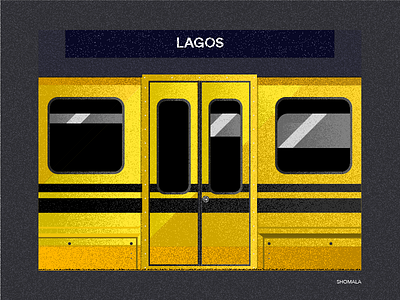 The color Lagos art design graphics design illustration lagos theyellowoflagos train yellow
