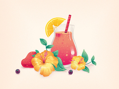 Smoothie illustration smoothie summer tropical