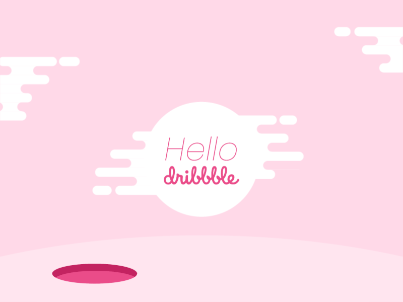 Hello Dribbblers! animation dribbble first gif hello shot