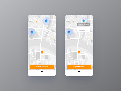 Medilink - Home Screen health app healthcare location app map ui design uiuxdesign
