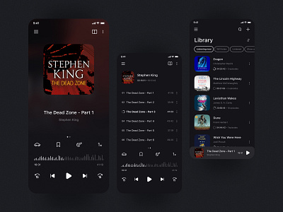 Biju Book - Audiobook Player | App Design UX/UI app application audiobook book graphic design mobile music ui ux