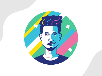 Avatar on Circle avatar avatar design colorful dhaka icon illustration illustrations illustrator ja jadesignations minimal