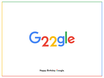 Google's 22 Birthday! bangladesh branding dhaka google google 22th birthday google doodle icon illustration ja logo minimal typography