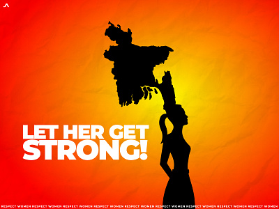 Let her get strong! bangladesh dhaka illustration ja justice minimal respectwomen