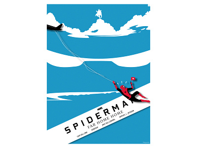 Spiderman: Far From Home avengers bangladesh dhaka far from home flat illustration ja marvel minimal poster design spiderman vector