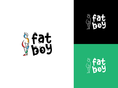 The Fat Boy bangladesh branding design dhaka flat icon ja logo minimal typography vector