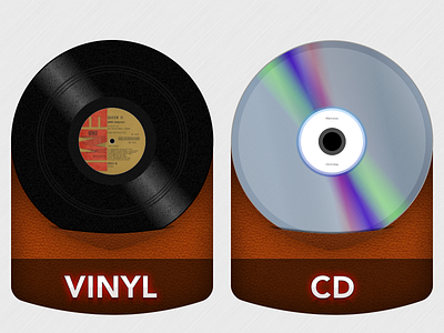 Vinyl & CD Icons cd icons sketch vinyl