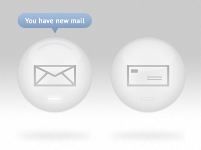 White Mail Icons