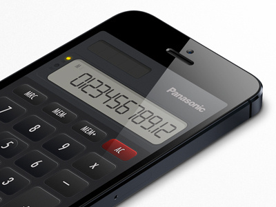Panasonic Calculator app button calculator led numbers panasonic sun battery