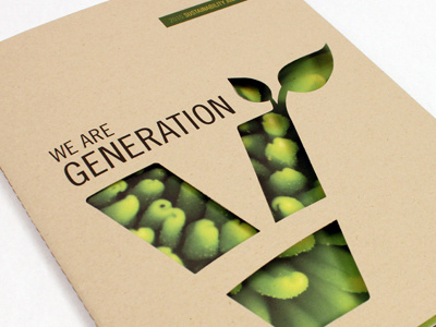 Sustainability Report annual report die cut print design