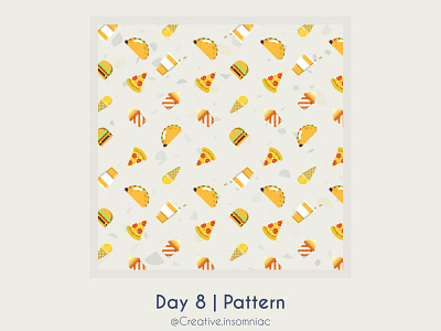 Seamless Food Pattern design food illustration junk food pattern patterns seamless vector