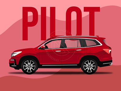 Honda Pilot Illustration car carvector design illustration vector