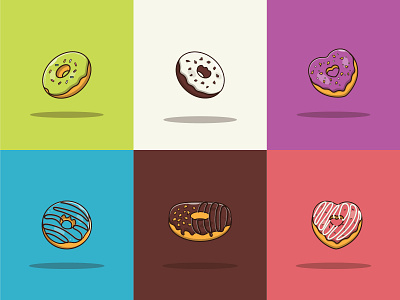 Donut Vector Set Illustration
