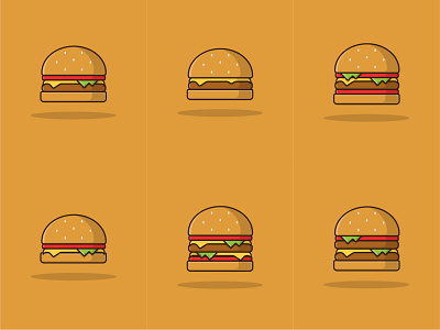 Hamburger Vector Set Illustration vector pattern