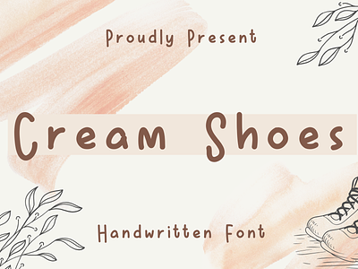 Cream Shoes Font branding branding font cool font design font handwriting font typography