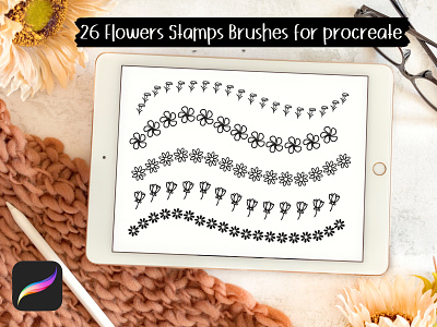 Procreate Brush brush design digital stamp flower procreate procreate brushes procreate stamps