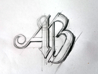 Ab calligraphy hand writing lettering letters typography
