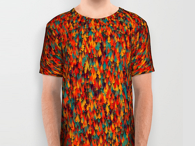 Autumn t-shirt autumn generative art pattern processing t shirt