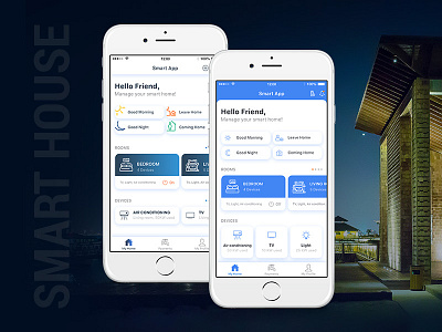 Smart App app design interface ios smart house ui