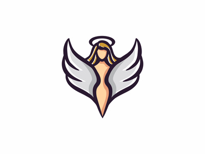 Angel woman logo angel logo angel woman logo goddess logo wings logo woman logo