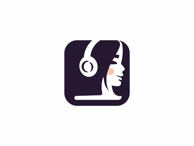 Audiobook app logo audiobook logo book logo smart book logo woman book logo woman logo