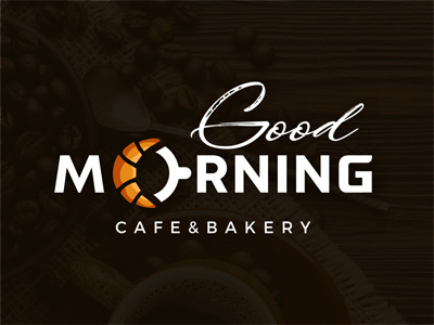 Coffee and bakery logo bakery logo cafe and bakery logo cafe logo coffee and croissant logo coffee cup logo coffee logo coffee shop logo croissant logo good morning logo