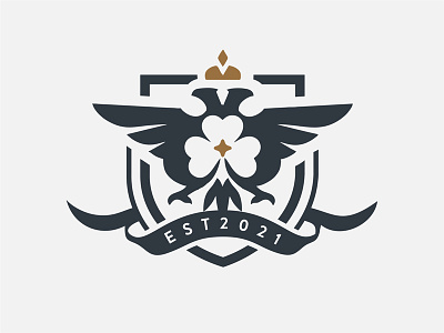 Eagle logo american irish logo clover logo eagle irish logo eagle logo heraldry logo