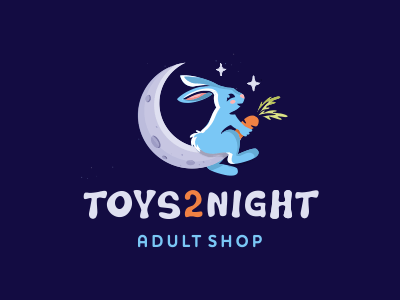 Adult shop logo adult logo adult night logo adult shop logo adult toys logo bunny logo moon logo rabbit logo