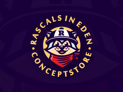 Raccoon rascal logo