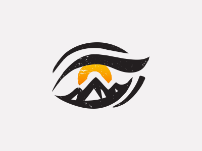 Retina center logo concept eye logo eye mountain logo eye sun logo retina logo