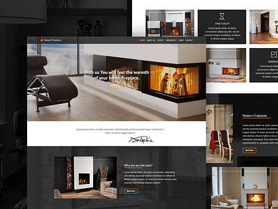 Website Design For Fireplace Company design freelance garden graphic graphicdesign layout service ui ux web website