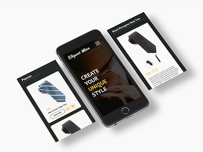 Elegant Man E-commerce Design Concept