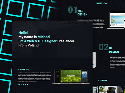 My Portfolio Design design freelance graphic layout minimal portfolio ui ux web web design ui design website