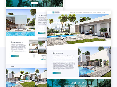 Apartment - Website Design apartment design freelance landing layout minimal ui ui design ux web design website