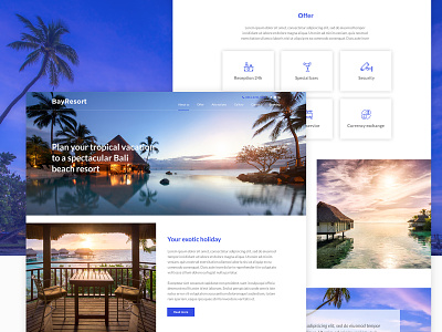 BayResort - Website Design design freelance layout minimal resort ui ui design ux web design website