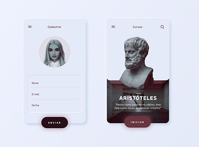 Neumorphic Signup & Card app design interface login minimal neumorph neumorphic neumorphism philosophy ui web webdesign