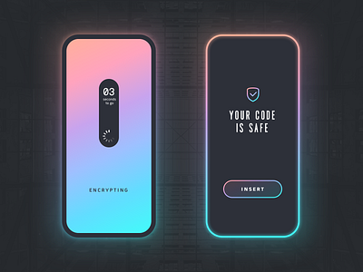 Neon Encryption Concept